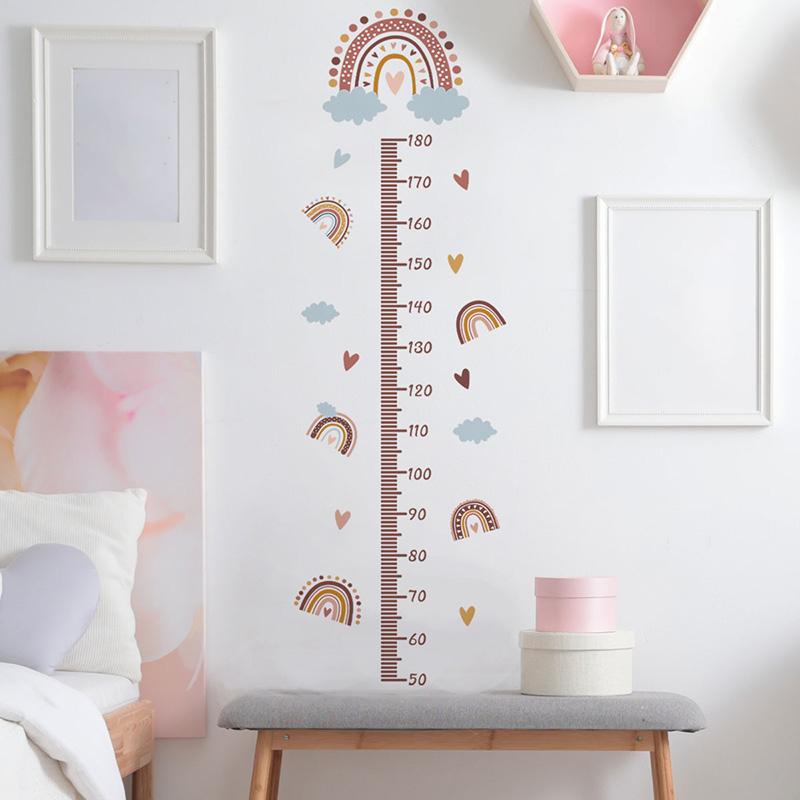 Rainbow Cloud Love One-Meter Self-Adhesive Wall Sticker Children's Room Living Room Decor Height Marker Fun & Cute Wall Decal