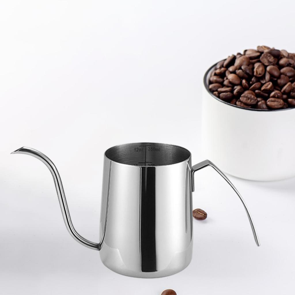 Food Grade Stainless Steel Coffee Kettle Drip Pot Gooseneck Coffee Dripper Tea Pot with Scale for Coffee Lover