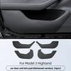 For Tesla Model Y Juniper 3 Highland YL Car Door Anti-Kick Pads Side Door Panel Protector Anti-Dirty Pad Car Interior Decoration