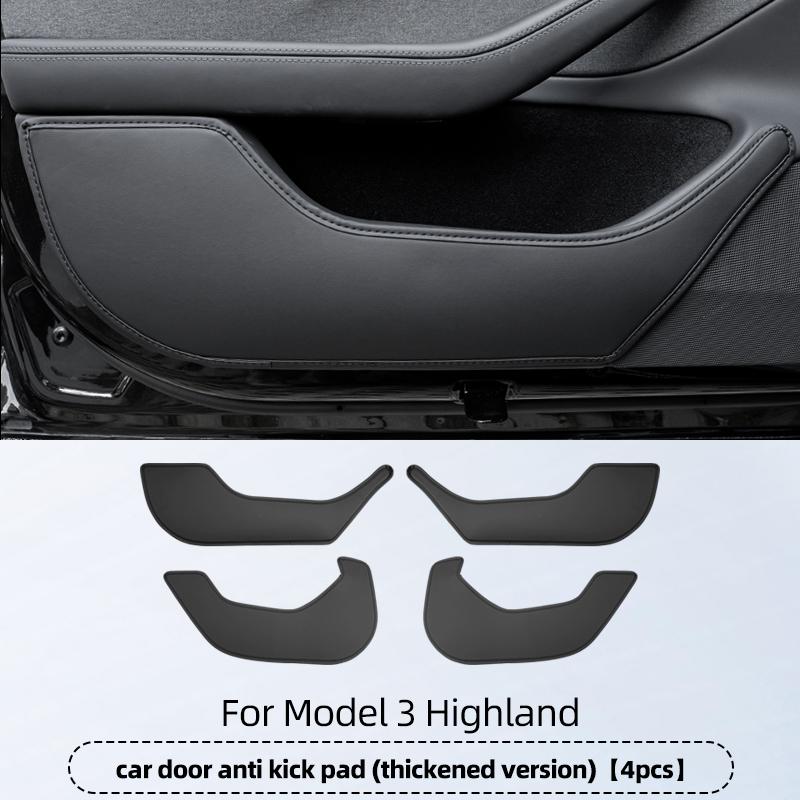 For Tesla Model Y Juniper 3 Highland YL Car Door Anti-Kick Pads Side Door Panel Protector Anti-Dirty Pad Car Interior Decoration