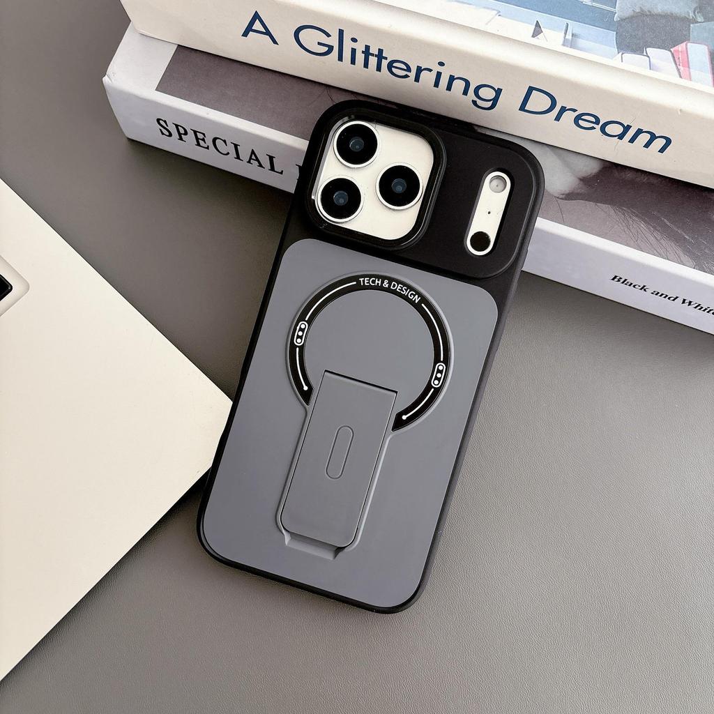 Apple 17 Pro Max Skin-Feel Magnetic Anti-Fall Bracket Case