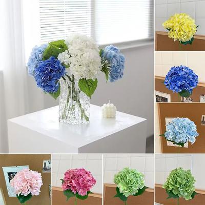 DIY Artificial Hydrangea Flower Silk Petal Floral Arrangement Lifelike Plants  Wedding Favor