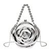 New Fashion Rose Evening Bag - European & American Stylish Box Bag with Coin & Lipstick Holder, Chain Crossbody.