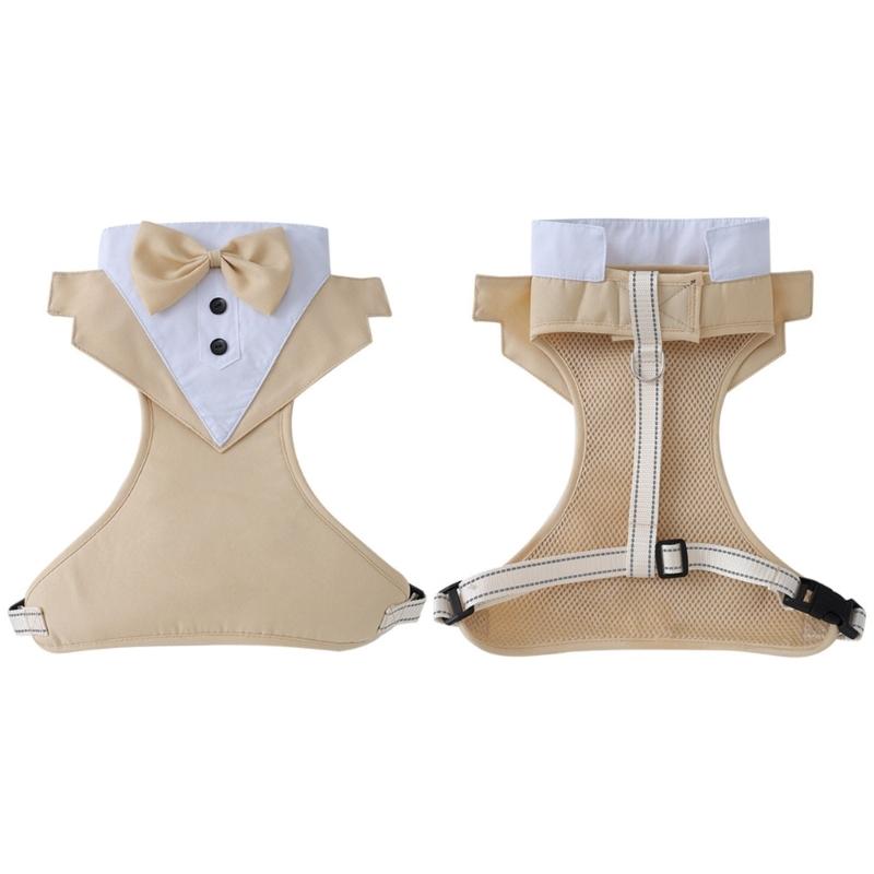 

Durable Large Dog Suit Harness for Small Dogs No Pull Adjustable and Breathable Puppies Vest M абрикосовий