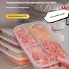 5\10\20pcFood Grade Sealed Fridge Storage Box 4-compartment Fresh Keeping Container for Frozen Meat, Scallions, Ginger & Garlic.