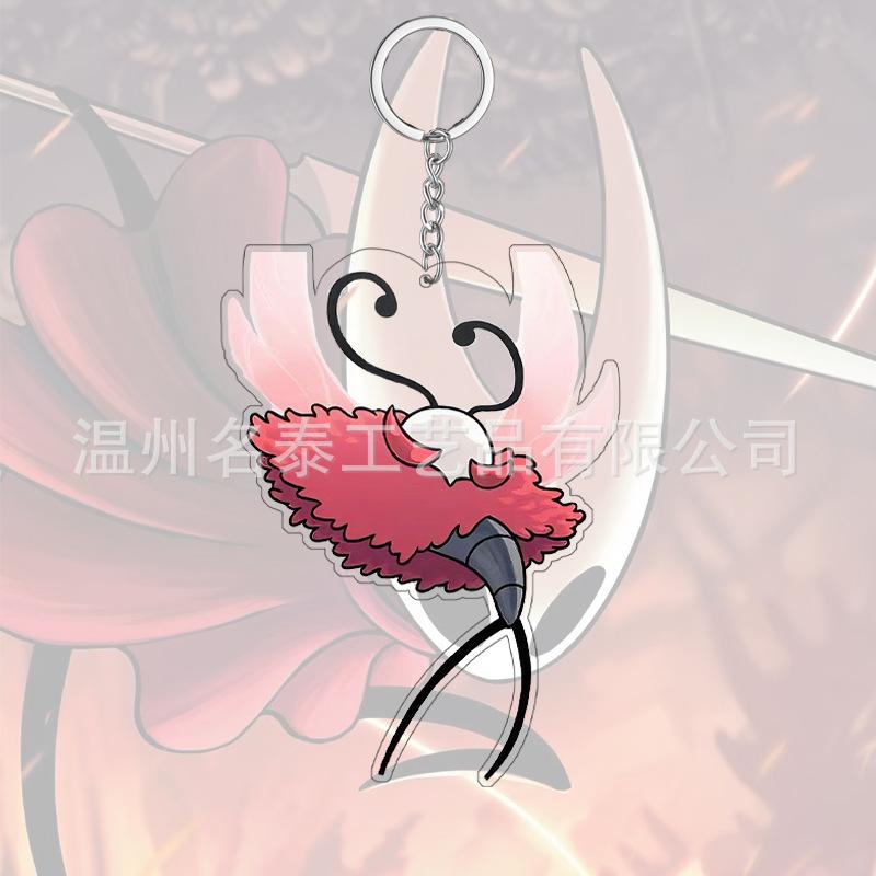 Anime Hollow Knight Silksong Porte-clés Acrylique Accessoires Charms de Sac Créatifs Pendentif de Sac à Dos Porte-clés Drôle Cadeau pour Fans