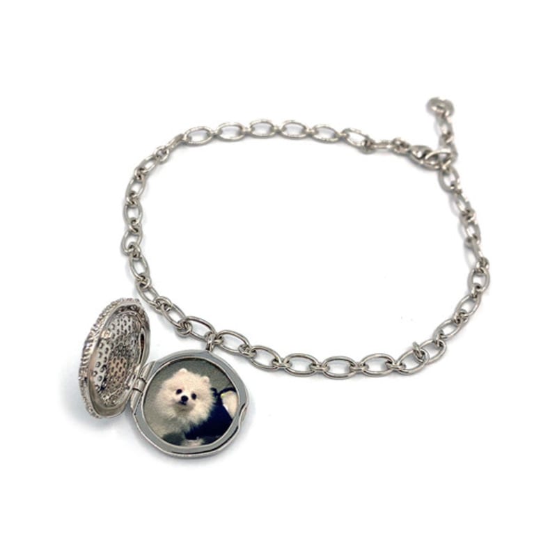 ALLJEWELRIZE VinTAGE MEMORY PAVE LOCKET PET_925 silver