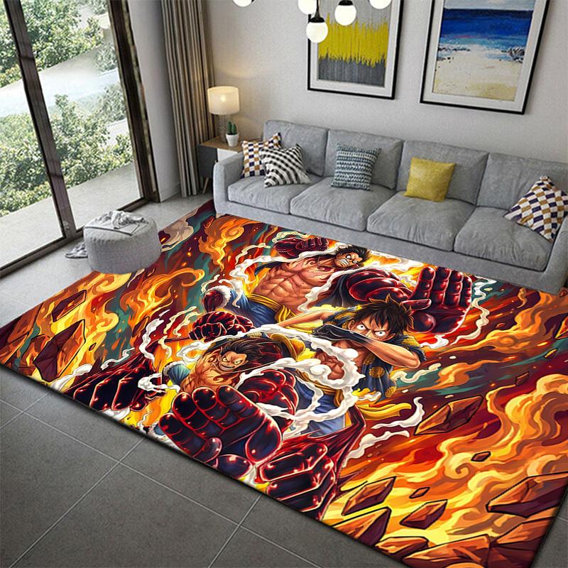 One Piece Anime Logo Rug Soft Non-Slip Floor Mat for Bedroom Living Room Decor