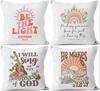 Home Decor Inspirational Christian-Printed Pillow Covers Pattern Cushion Cover Suitable For Sofa Bedroom Car Pillow Cover