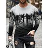 Herren Langarm-T-Shirt 3D-Druck, bequem, atmungsaktiv und vielseitig