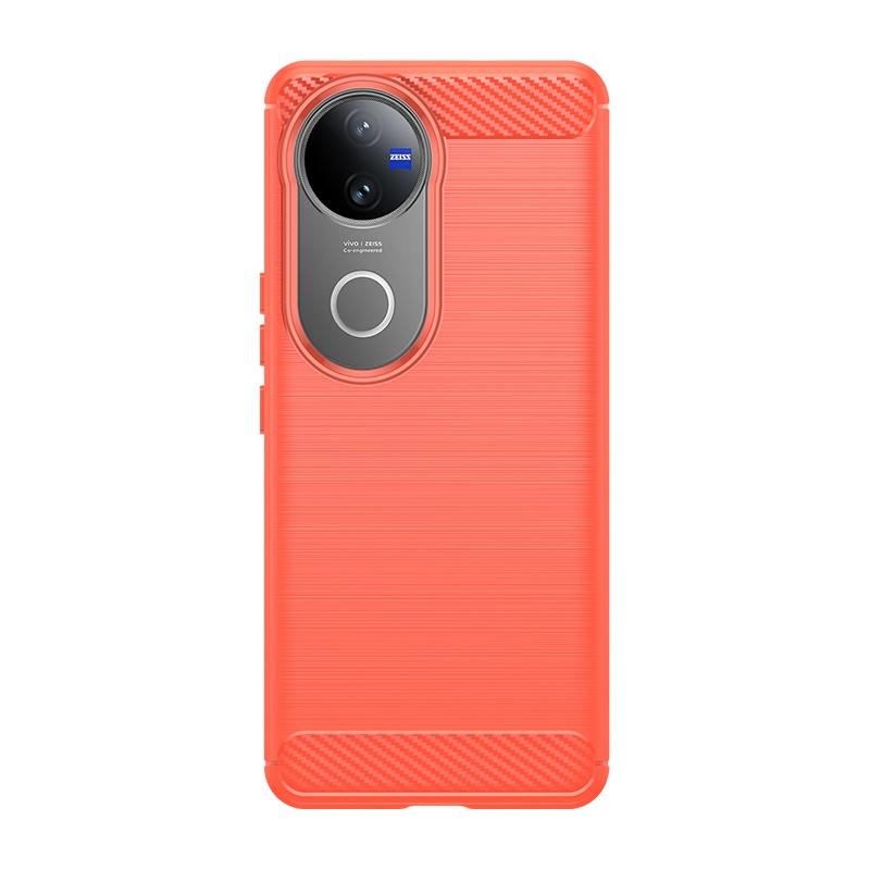 For Vivo V50 Case Cover For Vivo V50 Capas Carbon Fibre Phone Bumper Shockproof Back TPU Soft For Cover Vivo V50 VivoV50 Fundas