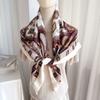 Double-sided Different-colored 91 Square Scarves, Cashew Nut Patterns, New Autumn and Winter Models Are Easy To Match, Smooth Silk Scarves, Shawls,