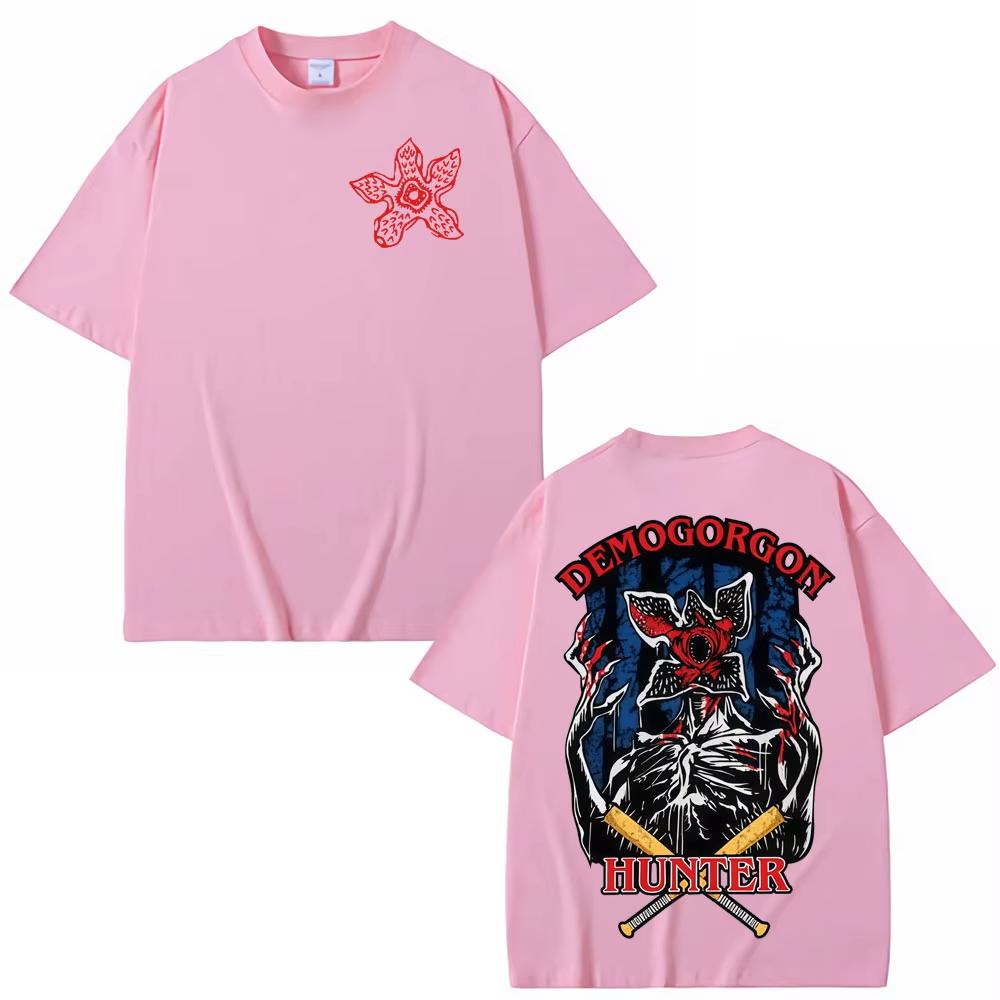 2026 Eddie Munson Demogorgon Hunter 100cotton Mens Shirt Gothic Graphic Summer Short Sleeve Oversized Women Fashion