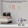 Automatic Page Turning Clock Stainless Steel Double Foot Small Scales Flip Desk Clock Vintage