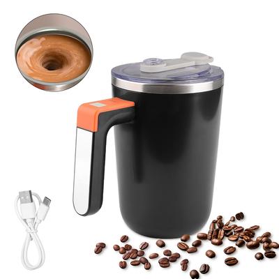 300ml Self Stirring Mug Temperature Heating Magnetic Coffee Mixing Cup with Lid Rechargeable 304