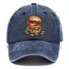 Men's Hamburger Printed Baseball Hat Outdoor Sports Beach and Casual Wear Father's Day Gift