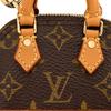 Alma Coated Canvas With Cow Leather Accessory Bag Charm Bag Merch Women's Brown M00995