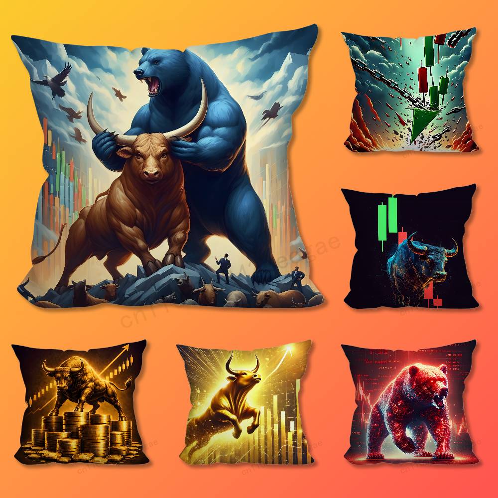 Day Trading Art Pillow Case For Room Sofa Cushion Cover Suitable For Home Bedroom Decoration And Protector