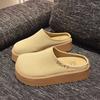 Thick bottom heightening bag head slippers women's 2025 new casual versatile retro lazy outer wear muffin Muller Birkentow