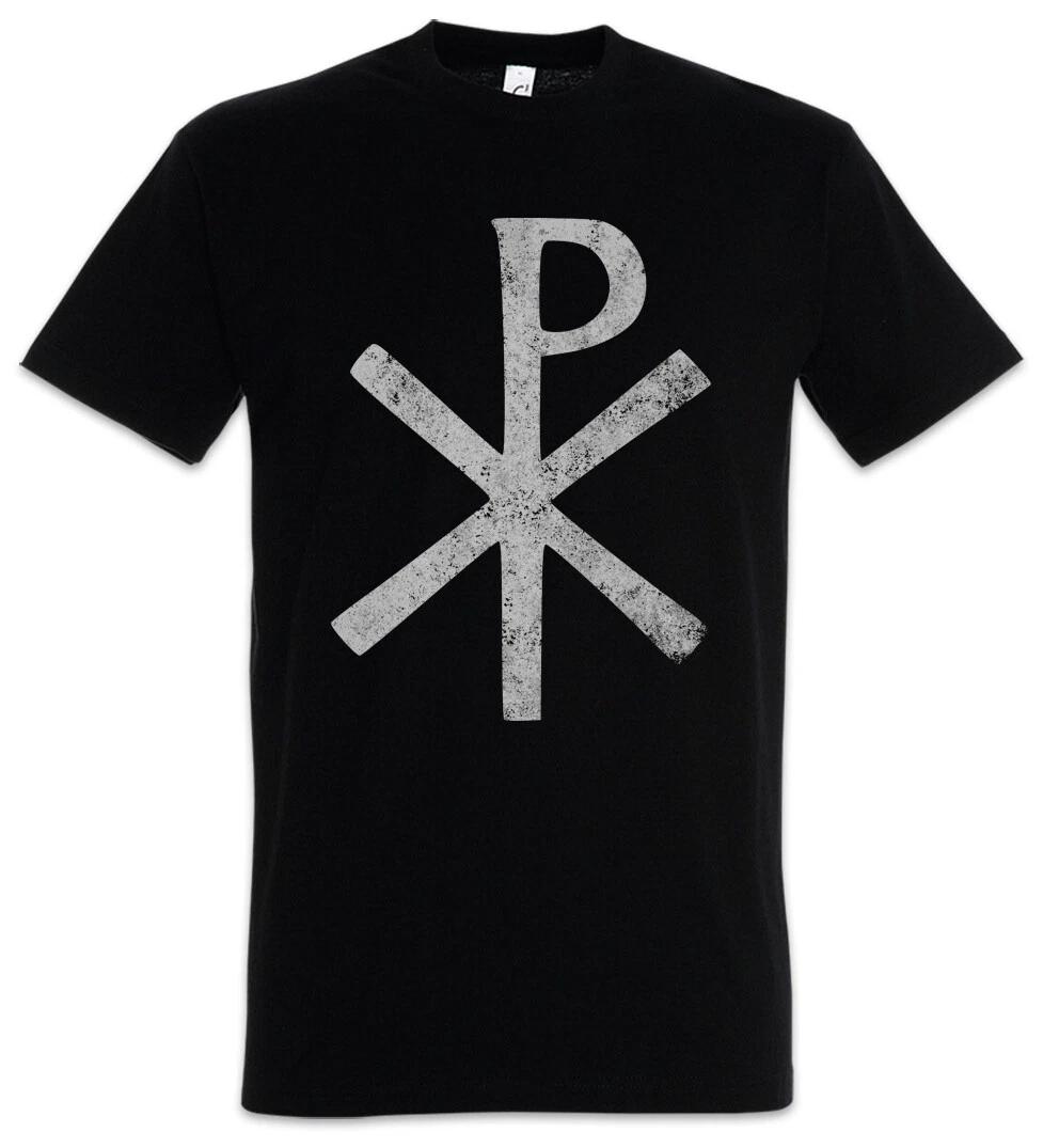 Chi Rho Symbol Men s T-Shirt Christ Monogram Constantine Cross Jesus XP XL