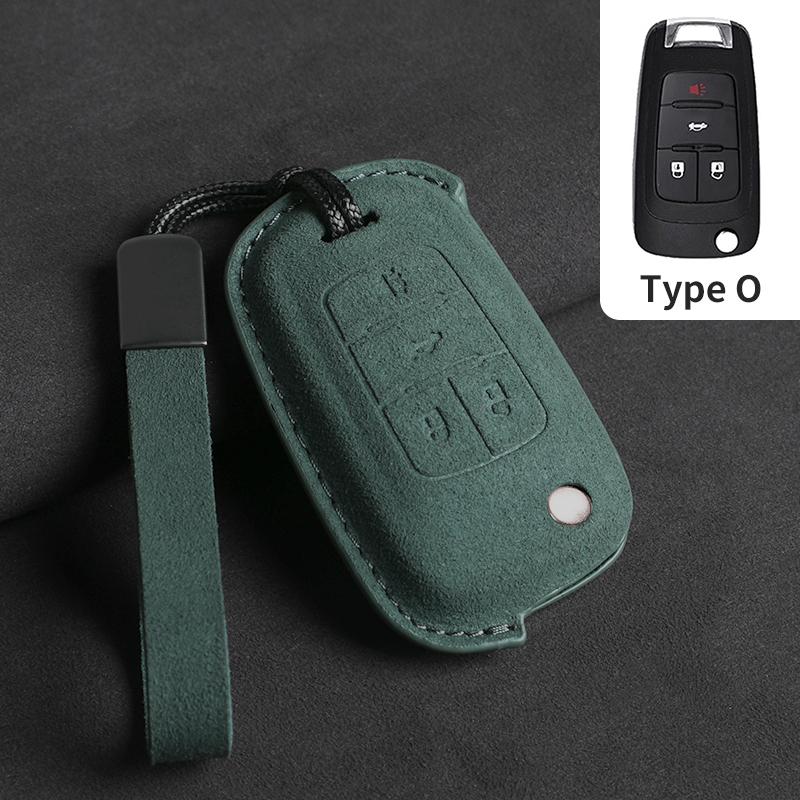 Suede Car Key Case Cover Shell Fob For Buick Encore Envision Gl6 Gl8 Excelle Regal For Chevrolet Cruze Epica Lova Camaro Impala
