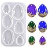Waterdrop Oval Shape Silicone Pendant Mold 6 Cavities Epoxy Resin Mold  Jewelry Making