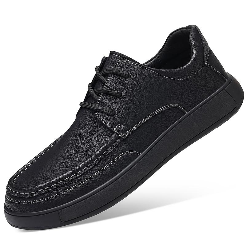 

Повседневная мужская обувь Удобный стиль от дизайнера Офис и досуг бизнес Отдых на природе уличная ходьба кожаная обувь молодежная 44 чёрный