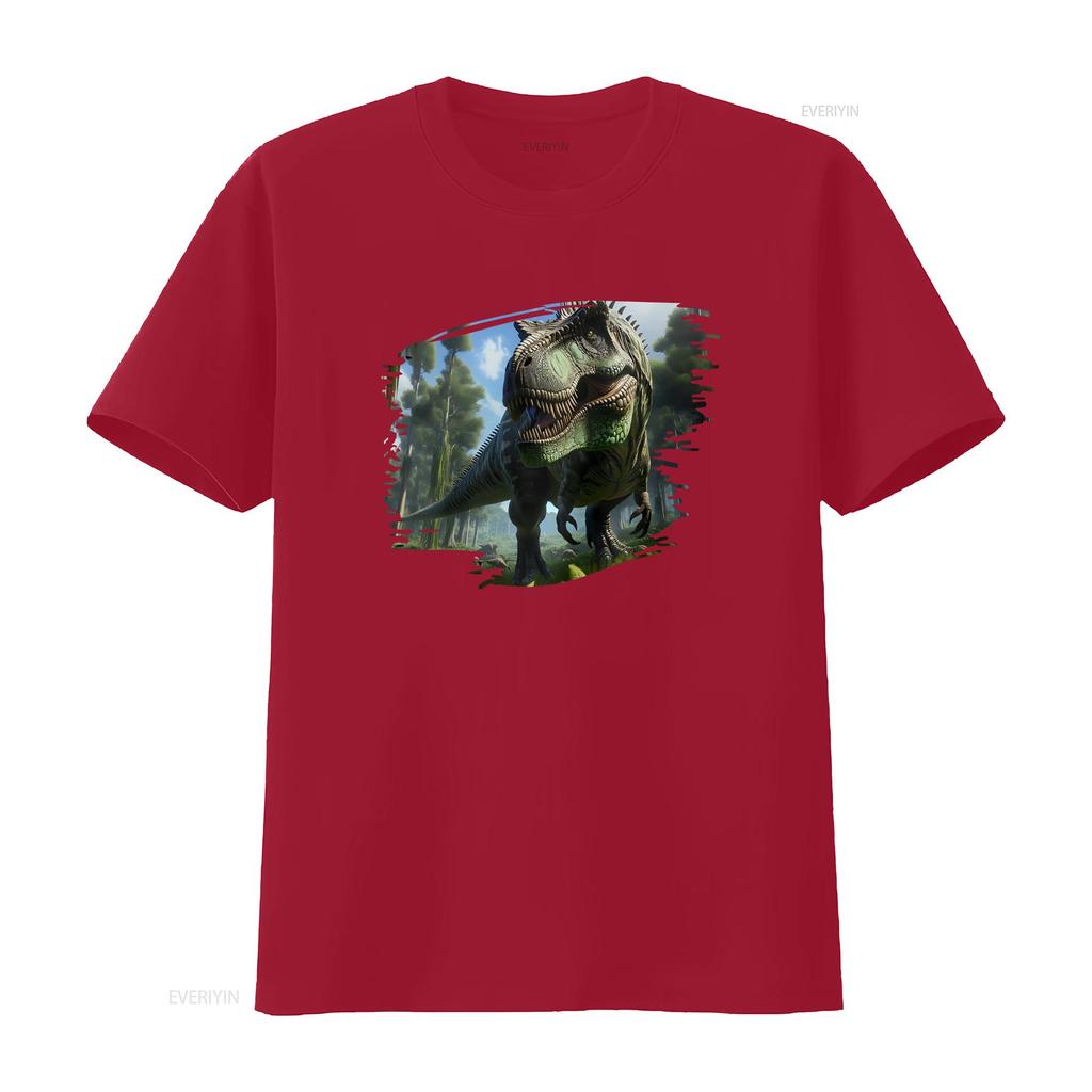 T Rex Tyrannosaurus Shirt Dinosaur For Dino Lover Prehistoric Vintage Washed Breathable Stretched Homme Stylish Streetwear