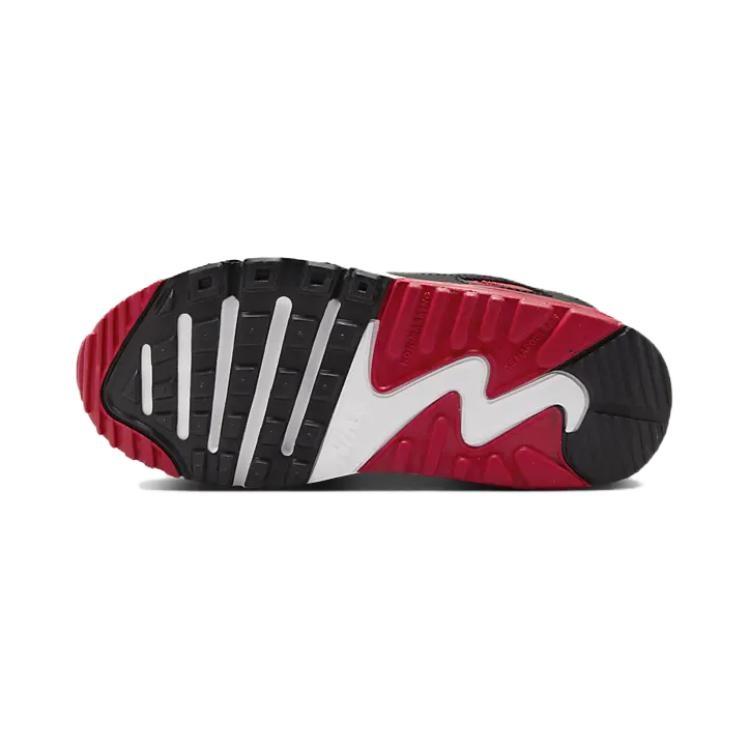 Nike Air Max 90 EasyOn Cushioning, Wear Resistant Low Top Kids Lifestyle Shoes White Red Black Kids' HF6357-600