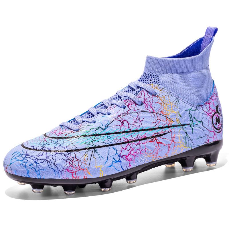 New FGTF Men's Breathable High-Top Soccer Shoes with Long/Short Studs for Teens & Kids, Stylish Design