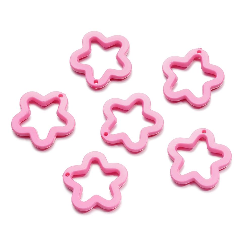 10Pcs/Lot Colorful Acrylic Five-Pointed Star Loose Pendent For DIY Necklace Bracelet Jewelry Making Accessories Supplies