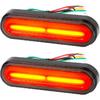 BlyilyB 12-80V Dual Color Motorcycle Scooter Amber Color For Turn Signals And Red Color For Tail Light Brake Stop Light Lamp (Pack Of 2)