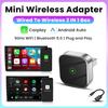 2 In 1 Wireless Android Auto Adapter Dongle Smart Mini Box Plug And Play Universal For VW Toyota Nissan Honda Ford Benz
