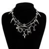 Quaste Pentagramm Perlenkette Nischendesign Hip Hop Stil Schlüsselbeinkette Übertrieben Mehrlagig Unregelmäßig Gestapelt Damen Halskette