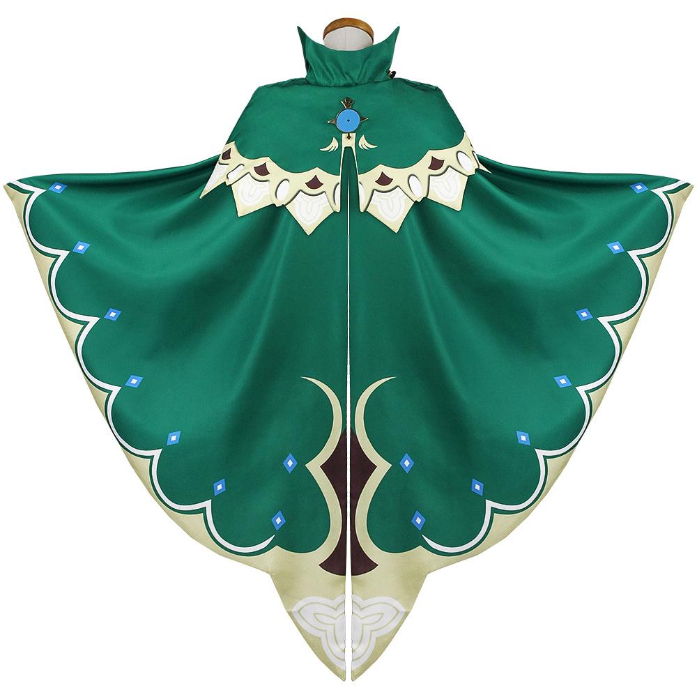 Genshin Impact Cosplay Game Anime Project Venti Cosplay Costumes Women's Cloak Top Shorts Belt Socks Tie Full Set