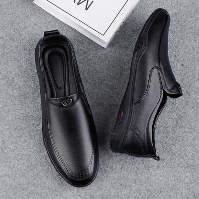 Genuine Leather Man Slip On Footwear Comfy Man Formal Shoes Wedding Party Mens Dress Flats Breath Driving Lazy Loafers Moccasins