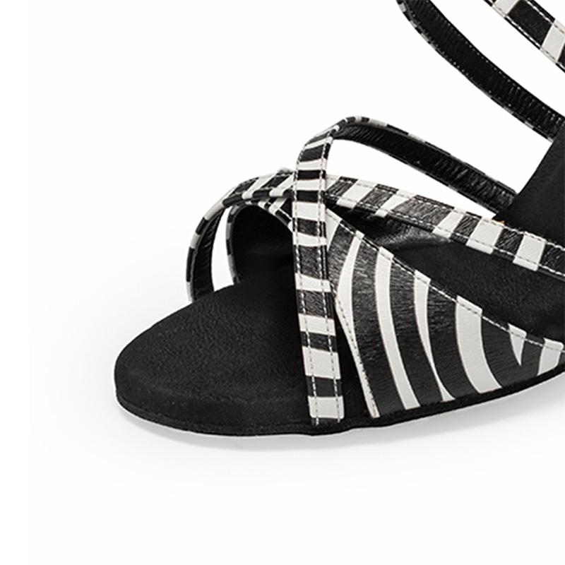 Women Latin Dance Shoes Satin/Leather Sandal Ladies Ballroom Party Dancing Shoes Soft Sole