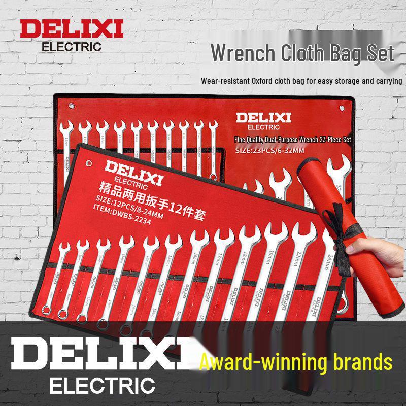 Adjustable Ratchet & Open-End Wrench Tool Set