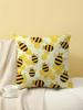 Cute Bee & Honeycomb Print Throw Pillow Cover, Cushion Case for Sofa Bedroom Living Room Couch Bed Office Chair Home Decor