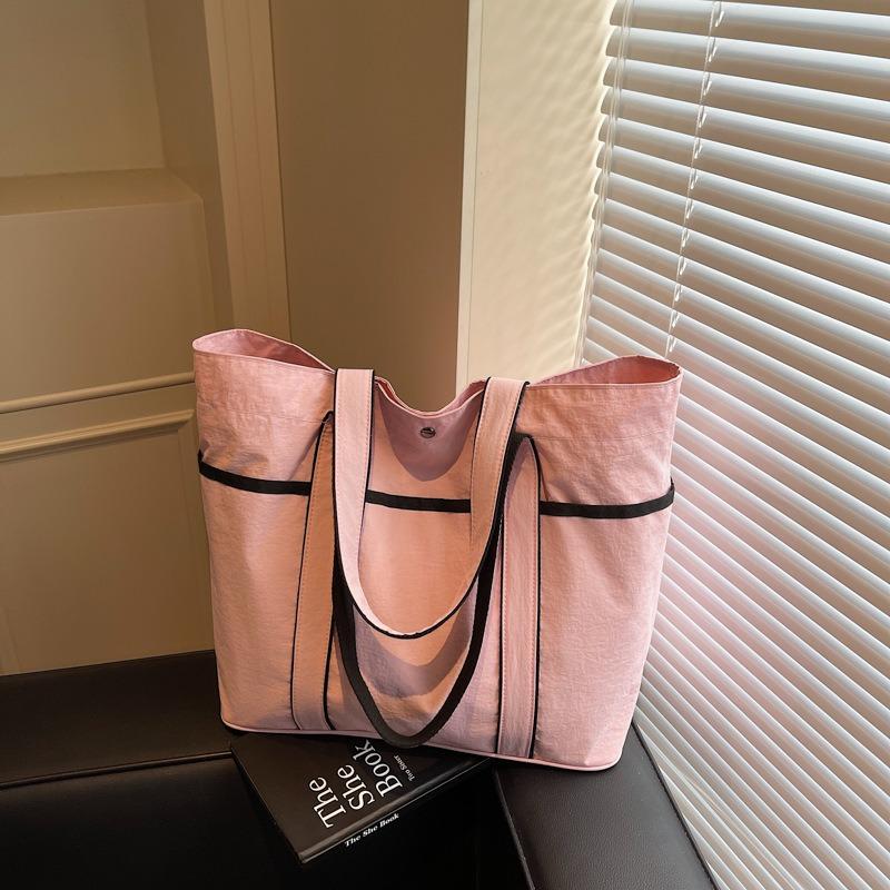 New large-capacity bag women's simple shoulder bag casual handbag college students commuting tote bag