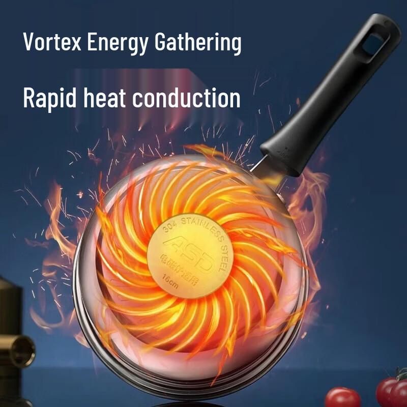 ASD 16cm Stainless Steel Milk Pot & Steamer Set