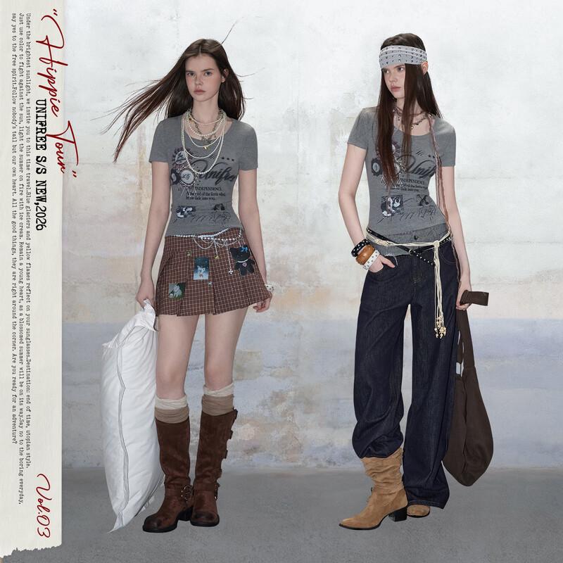 unifree Edgy Original Print Slim Fit T-Shirt