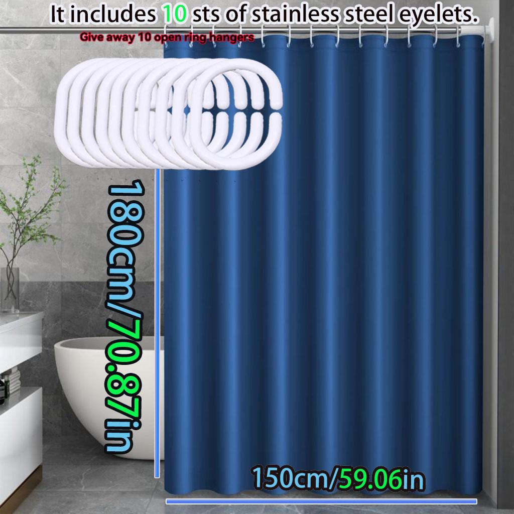Pokročilá námořnická modrá jednoduchá moderní velmi jednoduchá jednobarevná koupelnový sprchový závěs koupelnový dělící závěs Vodotěsný PEVA mater
