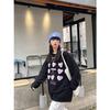 Fleece autumn and winter Korean version niche casual couple sweater women's ins lazy style design sense loose large size coat