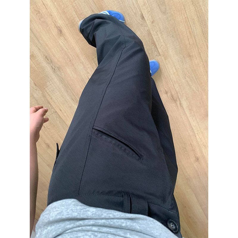 

Autumn Plus Size Ladies High Waist All-Matching Walking Suit Pants Black (Extended Length) S