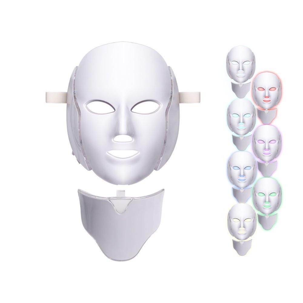 Seven-Color LED Neck Mask: Acne Removal & Skin Rejuvenation Therapy Device
