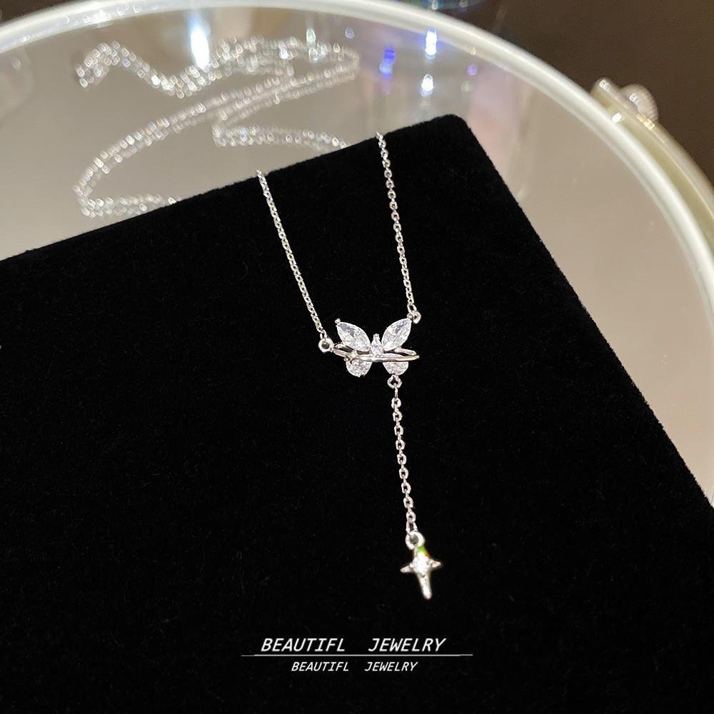 Exquisite Titanstahl Schlüsselbeinkette für Frauen - Schlichtes, elegantes und luxuriöses Design