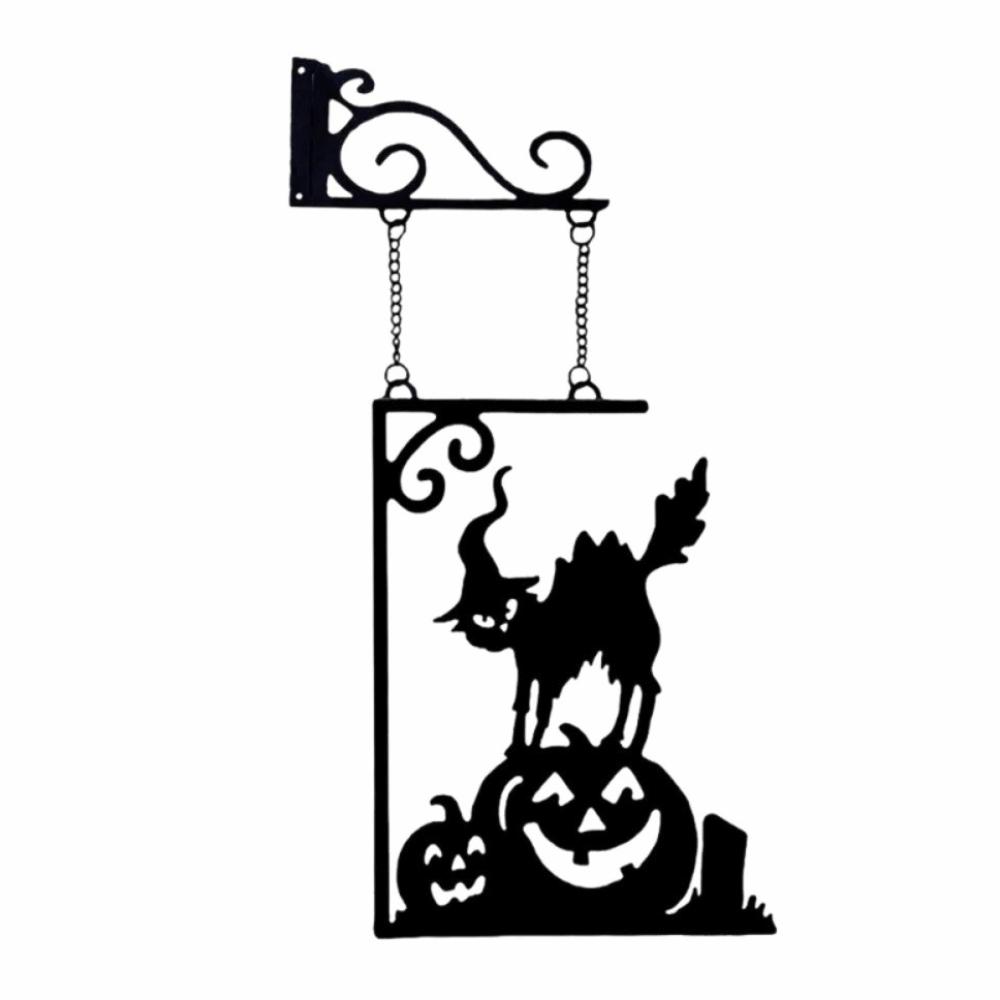 Vintage Halloween Hanging Sign Not Easy To Deform Witch Silhouette Ghost Pendant Party