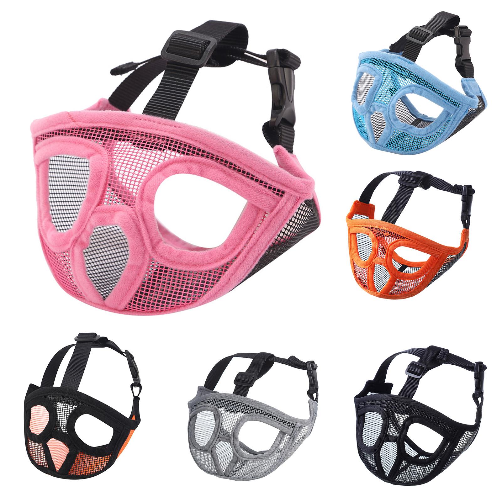 Verstellbarer Nylon-Maulkorb Für Kurzschnauzen Hunde - Anti-Bell Schutz In Größe S (Rot)