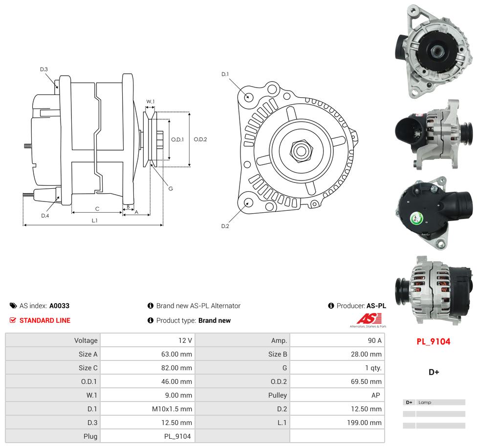 Alternator Iveco 45-10 2.5 D 2.8D